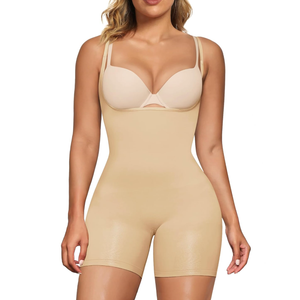 SHAPERX Open Bust Shapewear Tummy Control Bodysuits for Women Seamless Compression High Waisted Body Shaper2X/3XL