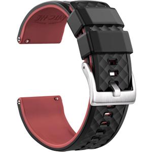 Ritche Christmas Gift Silicone Watch Bands 18mm 20mm 22mm 24mm Quick Release Rubber Watch Bands for Men, White Elephant Gifts, Stocking Stuffers For Men