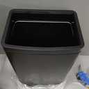 6.6 Gallon/25L Stainless Steel Square Trash Can, Large Capacity Kitchen Garbage Can, Business Trash Bin, Tall, Elegant, Black Waste Basket, for Home, Office, Hotel (25L Black)