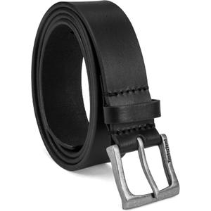 Timberland Men's Classic Leather Jean Belt 1.4 Inches Wide (Black)