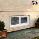 Vinyl Basement Window, Bathroom Sliding Window 32" x 20" White