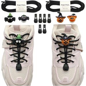 2 x 2 pairs children's Cute Elastic Shoe Laces -Elastic No Tie Shoelaces for Kids, Adults