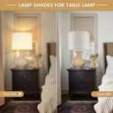 Lamp Shade Set of 2,Drum Lampshades,Medium Lampshades Linen Fabric 13" Top x 13" Bottom x 10" High,Beige Light Shade Natural Linen Hand Crafted,Easy Assembly, for Table, Floor,Wall Lamps