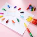 Leinuosen 36 Pieces Colorful Stacking Crayons Stackable Buildable Crayons for School Office Supplies, 12 Colors