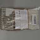 Plain Striped Cotton Linen Blended Dinner Cloth Napkins - Set of 12 (40 x 30 cm) - for Events & Home Use (Beige)