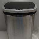 DW Kitchen Waste Can – Touch-Free, Automatic Lid, Brushed Stainless Steel, Rectangular, 13 Gallon / 50L – Suitable for Bathroom, Bedroom, Home, or Office