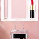 Compact Mirror, Rechargeable 30X Magnifying Mirror with 3 Lighting Modes & Dimmable Brightness, Portable Travel Makeup Mirror with Light, Essentials for Travel, Pocket, Purse Pink