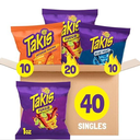 Takis Variety 40ct 1oz 28.4g  HOT CHILI PEPPER ARTIFICIALLY FLAVORED TORTILLA CHIPS Best before: FEB2426 RL
