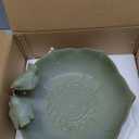 Ceramic Bird Bath for Outdoors, 10.1 Ground Ceramic Bird Baths Bowl for Outside, Garden Table Top Bird Baths Weather Resistant, Birdbath for Deck, Balcony, Lawn