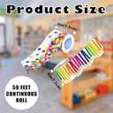 118 Foot self-Adhesive Bulletin Board Frame, Including one roll of Colored dots and one roll of Colored Pencil Bulletin Board Frame. Suitable for Schools, classrooms, and Offices