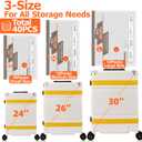 40 Pack Vacuum Storage Bags with Rechargeable Electric Air Pump, Small,Medium,Large