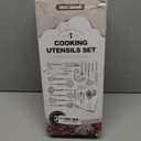 Kitchen Utensils Set-Silicone Cooking Utensils-33pcs Non-Stick Silicone Cooking Kitchen Utensils Spatula Set with Holder-Best Kitchen Cookware with Stainless Steel Handle (Khaki)