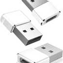Basesailor USB to USB C Adapter,Apple iPhone 16 15 14 Pro Max Charging Adapter 3Pack,Type C Female to USB A Male Cable Converter for Apple Watch iWatch Series 10 9 8 SE,Airpod 2 3 4,iPad Mini 7 Air 6 (3 Pack, White)