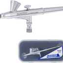 Master Airbrush G25 Multi-Purpose Dual-Action Gravity Feed Airbrush Kit with 0.2mm Tip & 1/16 oz Cup for Aerografo Illustration, Nail Art, Model Painting & Cake Decorating