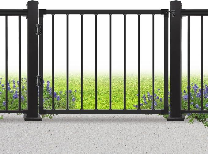 Deck Gate Outdoor，Heavy Duty Anti-Rust Porch Gate，ASTM Certified
Black Heavy Duty Steel 32″H Gate for 36″H Deck with Customizable Width (Up to 48"), Metal Gate for Residential, Yard, Patio