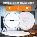 9 Inch Motion Sensor LED Ceiling Light, Flush Mount Ceiling Light 6500K Closet Lights, Wired Motion Sensor Light Indoor for Stair Closet Porch Hallway Laundry (12W)