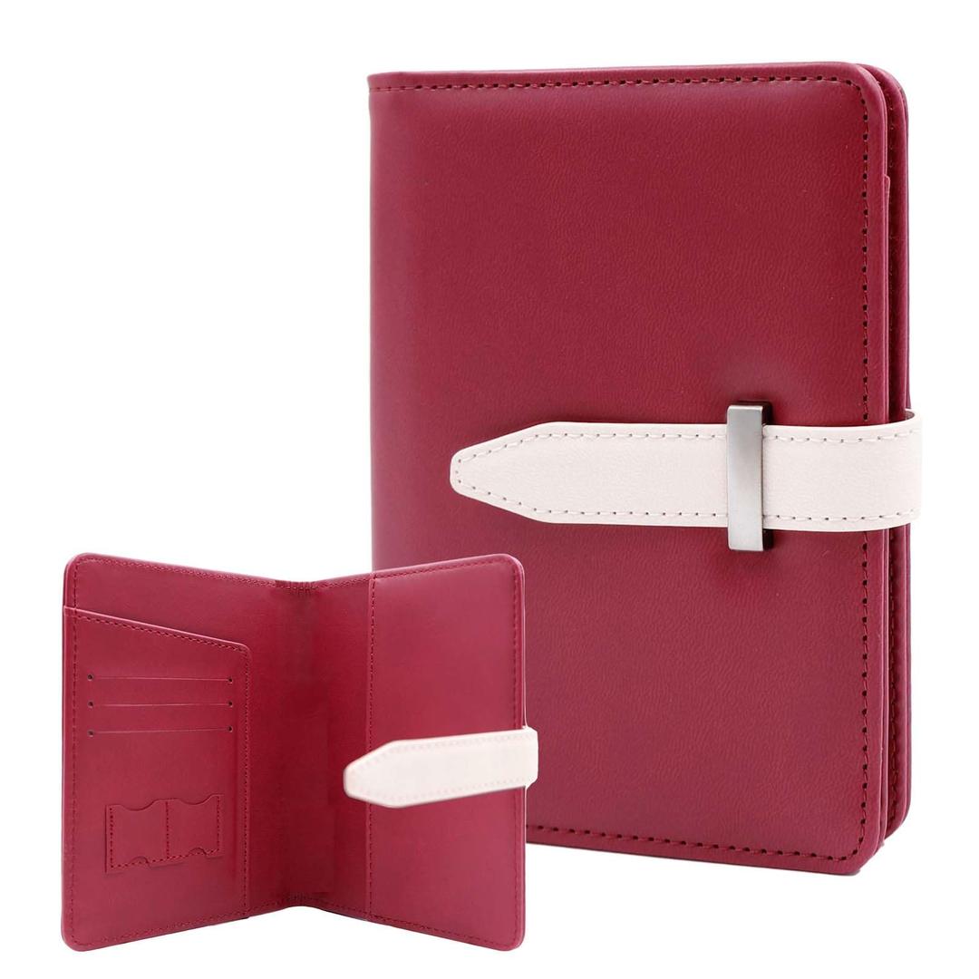 Passport Holder with Airtag for Women/Men,Airtag Passport Wallet for Travel,Cute Passport Holder Rfid Blocking,Travel Wallet for Cards Passport Cover Case (Wine red)