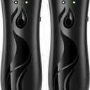 Automatic Air Freshener Spray Dispenser 2-Pack, Wall Mounted or Freestanding, Multiple Time Settings, Commercial and Home Use in Bathrooms, Offices, Living Rooms and Commercial Places (Black, 1121)
