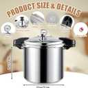 24qt Pressure Cooker for Canning Pressure Canner Supplies Kit, 6 Canning Supplies Stainless Steel Steam Rack Gauge, Silver