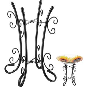 Outdoor Metal Bird Bath Stand, Sturdy Birdbath Bowl Stand, 16 Inch, Fade and Weather Resistant,Outdoor Decoration for Glass BirdBaths, Garden Yards Lawn