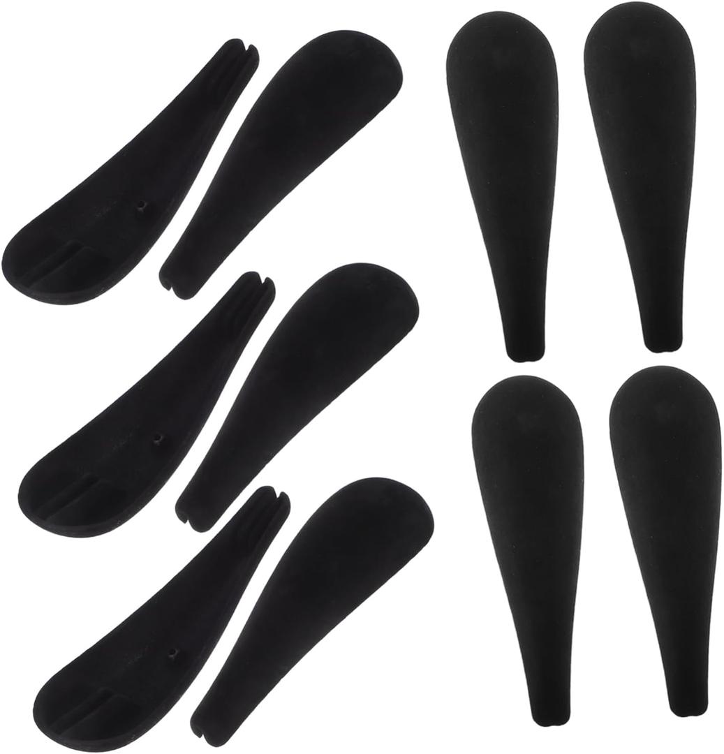 STOBAZA 10pcs Organize Your Wardrobe Flocking Shoulder Pads for Women Clothing Hangers