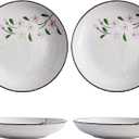 3.75 Inch Porcelain Dipping Dish, Ceramic Soy Sauce Wasabi Plates, Side Dish Bowls, Small Bowl/Dish for BBQ, Condiments, Appetizer, Dessert, Sushi, Party (4Pack, Pink Sakura)