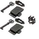 Kerixi Vintage Cabinet Cupboard Furniture Decorative Lock Case Box Lock with Key and Screws (2 Packs)