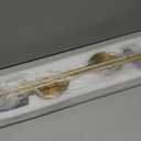 Battery Operated Wall Sconces Set of Two, Wireless Wall Sconces 24 Inch, Gold
