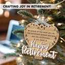 Retirement Ornament 2025 - Appreciation Farewell Gifts for Coworkers, Friends, Teacher, Boss, Nurse, Double Layers Wooden, Happy Retirement Gift for First Christmas Retired