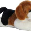 Aurora Adorable Mini Flopsie Homer Stuffed Animal - Playful Ease - Timeless Companions - Brown 8 Inches