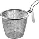 Vctitil Fry Basket Stainless Steel Fine Wire Mesh Food Colander Strainer Small Hot Frying Pan Filter Basket Sieve Dryer for Noodle Dumplings Kitchen Tools, Diameter 4.33 inches