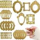 25PCS Vintage Resin Picture Frame Mini Photo Frames Small Picture Frame Tiny Antique Frames Oval Rectangle Wall Hanging for Jewelry DIY Display Party Hotel Decor Photography Mobile Phone Photo