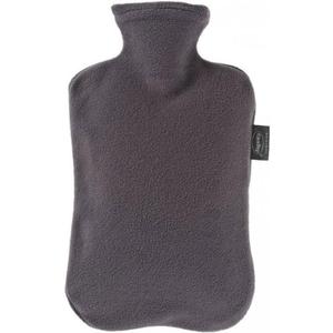 Fashy 2 Litre Anthracite Hot Water Bottle with Fleece Cover