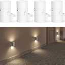 VOLISUN Night Light, Dimmable Led Night Lights Plug into Wall, Amber/3000K/4500K, 0-100LM Adjustable Brightness, Dusk to Dawn Nightlight for Hallway, Bathroom, Bedroom White 4 Pack