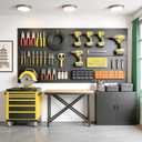 2 Pack Metal Pegboard Panels 24" x 12", Black
Heavy Duty, For Tool Storage, Pegboard Wall Organizer for Garage, Kitchen, Workshop & Office