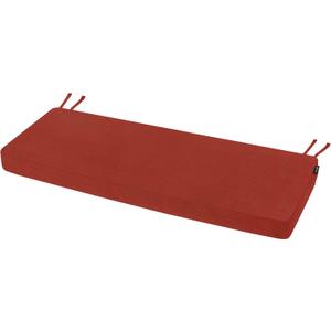 Favoyard Outdoor Bench Cushion 36 x 14 Inch Rainproof Patio Furniture Cushions 3-Year Color Fastness Garden Settee Porch Pads with Ties, Red