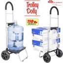 dbest products Trolley Dolly Black Foldable Shopping cart for Groceries with Wheels and Removable Bag and Rolling Personal Handtruck Standard