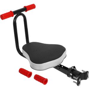 1pc Boy Girl Bike Seat Adjustable Foldable Front Seat Chair for Boy Girl Electrocar Front-loading for Fun Bike Rides Black
