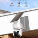 2 x 5G & 2.4G Wi-Fi Outdoor Camera Wireless,Solar Security Cameras Wireless Outdoor, 2K 360° PTZ Camera, Solar/Battery Powered, PIR Human Detection, Color Night Vision,Two-Way Voice Calling, Alexa