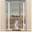 51.18" Extra Tall Cat Gate for Doorway, 30.5"-40" Auto Close Pet Gate Include 2.75" and 5.5" Extension Kits, No Drilling Pressure Mount Kit, Suitable for Doorways or Kitchen, New White