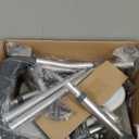 Drive Medical Shower Chair with Back & Padded Arms - Adjustable Height Bath Seat for Safety & Comfort - Lightweight Aluminum Construction- 350 Lb Capacity - White