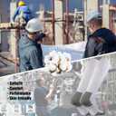 Ortis Cotton Full Cushion Over the Calf Socks OTC Knee High Thick Moisture Wicking Breathable Work Boot Thermal Warm (White)