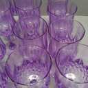 Plastic Wine Glasses, Plastic Goblets Vintage Style Cordial Unbreakable Drinking Glasses, Reusable Drinkware for Wedding Reception, Grand Event Party Supplies (12, Purple)