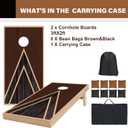 Cornhole Boards Set - Regulation Size 4x2/3x2ft Solid Wood Corn Hole Game Set with 8 Bean Bags and 2 Cornhole Boards - Perfect for Outdoor Game