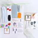 Winlyn 24 Sets Halloween Crafts Kits Fall Crafts DIY Craft Stick Halloween Ornaments Decorations Art Set Jack-O-Lantern Ghost Foam Stickers Arts and Crafts for Kids Classroom Activities Party Favors