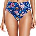 Daci Full Coverage Bikini Bottoms - Mid Rise Bathing Suit Bottoms for Women Tummy Control Swimsuit Bottom, Large