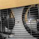 Comfort Zone Window Fan for Bedroom, 9 inch 3 Speed Dual Fans with Auto-Locking Expanders, Window Exhaust Fan, Removeable Bug Screen, Black