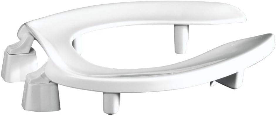 Centoco 3 inch Raised Toilet Seat for Seniors, Elongated, Open Front No Cover, Plastic, Made in the USA, 3L500STSCC-001, White