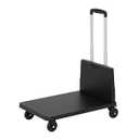 Folding Trolley for Moving, 500 lbs Heavy Duty Luggage, 4 Wheel Foldable, Expandable Platform with Bungee Cord, Portable Moving Utility Carts Cart Utility Carts Trolley Cart, (Black, L)