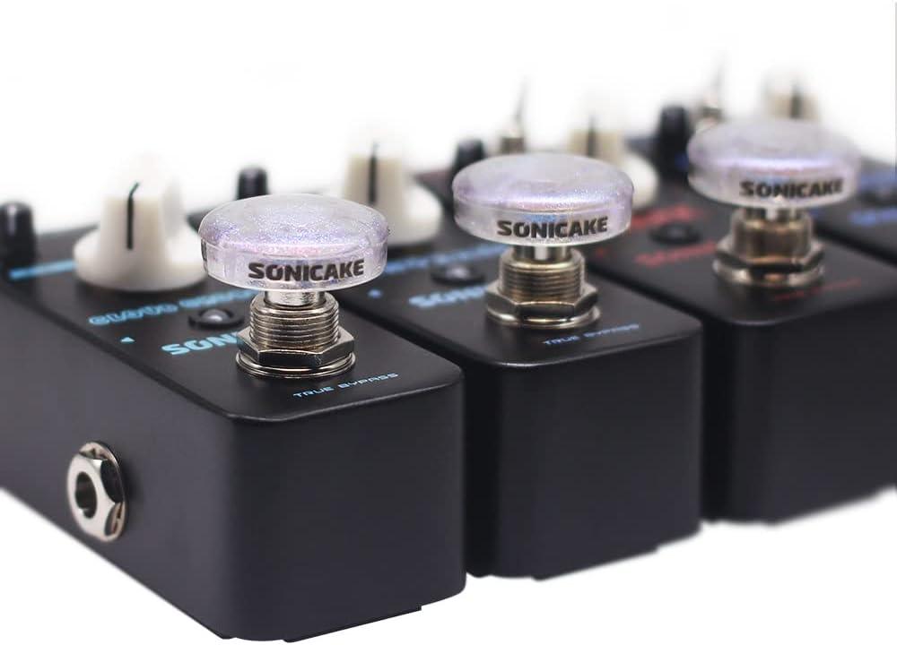 SONICAKE Footswitch Toppers Transparent Clear for Guitar Effects Pedal 10mm 20 PCS